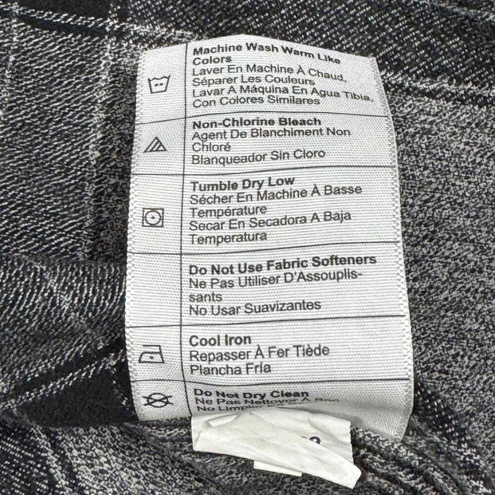 NWOT Carhartt Men's Loose Fit Flannel Plaid Casual Shirt 2XL Gray and Black - Picture 8 of 12